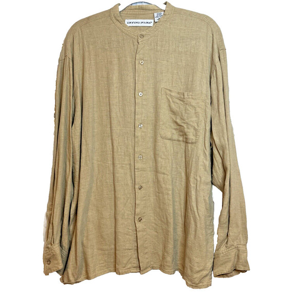 Irvine Park Other - Irvine Park Linen Button Up Tunic Top Mens Sz M Essential Lightweight Casual​